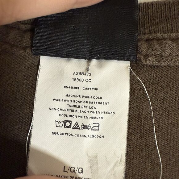 Quicksilver Shirt Men's Large Brown Hawaii Print Short Sleeve Crew Neck Cotton - Picture 5 of 8